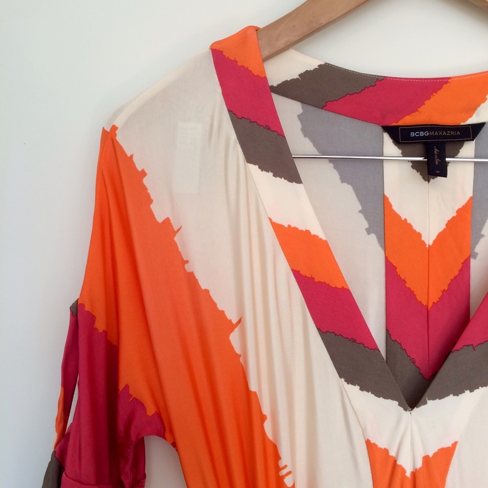 BCBG chevron dress